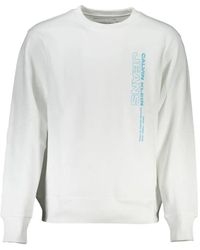 Calvin Klein - Logo-Print Crew-Neck Sweatshirt - Lyst