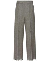 Antonelli - Fringed Concealed-Fastening Trousers - Lyst