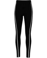 Moschino - Stripe-detail Cotton leggings - Lyst