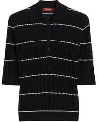 Max Mara - Ribbed Polo With Short Button Placket - Lyst