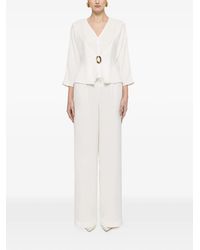 Nissa - High-Waisted Crepe Trousers - Lyst