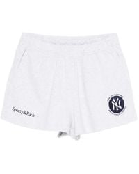 Sporty & Rich - Shorts mit Logo-Stickerei - Lyst