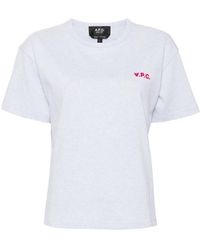 A.P.C. - Logo-Print Cotton T-Shirt - Lyst