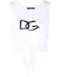Dolce & Gabbana - Logo-Print Vest Top - Lyst