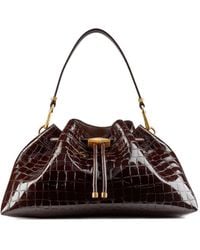 Jimmy Choo - Sac Porté Épaule Médium À Effet Peau De Crocodile Cinch - Lyst