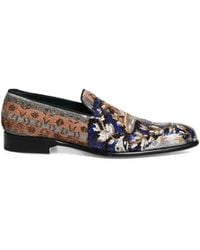 Dolce & Gabbana - Sequin-Embellished Embroidered Loafers - Lyst