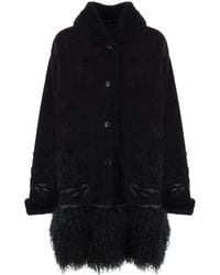 Ermanno Scervino - Bestickter Shearling-Mantel - Lyst