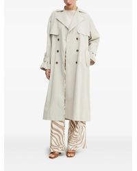 Guess - Belted Double-Breasted Trench Coat - Lyst