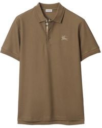 Burberry - Polo Ricamata A Maniche Corte - Lyst