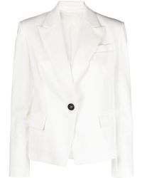 Brunello Cucinelli - Single-Breasted Cotton-Blend Blazer - Lyst