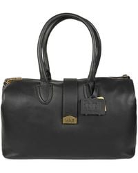 Schell - Logo-Plaque Leather Tote Bag - Lyst