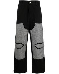 AV VATTEV - Panelled Cotton Straight-leg Trousers - Lyst
