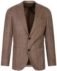 Corneliani - Herringbone-Weave Blazer - Lyst