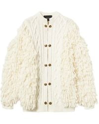 Twinset - Cable-Knit Fringed Cardigan - Lyst