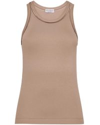 Brunello Cucinelli - Jersey Top - Lyst