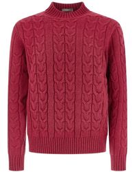 Zanone - Cable-Knit Mock-Neck Sweater - Lyst