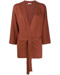 Altea Knitted Kimono-style Cardi-coat - Orange