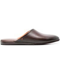 Santoni - Beachy Leren Slippers - Lyst