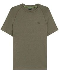 BOSS - Raglan-Sleeve Logo-Print T-Shirt - Lyst