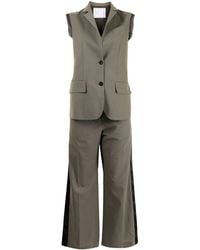Sacai Sleeveless Tailored Jumpsuit - Multicolour