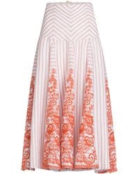 Silvia Tcherassi - Fairus Striped Midi Skirt - Lyst