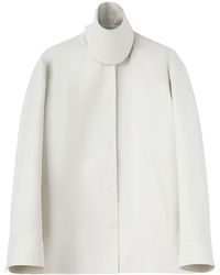 Jil Sander - High-neck Cotton Shirt Jacket - Lyst