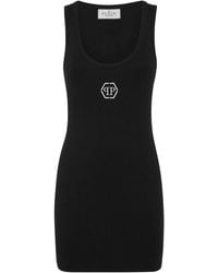 Philipp Plein - Logo-Embroidered Tank Dress - Lyst