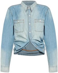R13 - Wrap Around Denim Work Shirt - Lyst