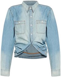 R13 - Wrap alrededor de la camisa de trabajo de mezclilla - Lyst