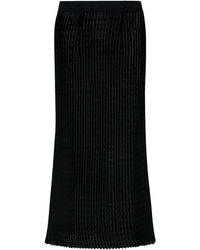 Maison Margiela - Ribbed Knit Midi Skirt - Lyst