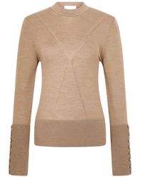 Rabanne - Button-Cuff Long-Sleeve T-Shirt - Lyst