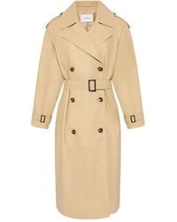 Yves Salomon - Belted Leather Trench Coat - Lyst