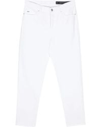 ARMANI EXCHANGE - Tapered-Jeans Mit Logo-Stickerei - Lyst
