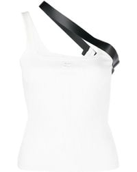 Courreges - Débardeur Nervuré À Détails De Sangles - Lyst