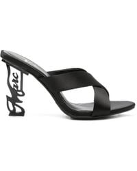 Marc Ellis - Cross-Strap Sculpted-Heel Sandals - Lyst