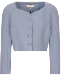 Chloé - Button-Up Cropped Jacket - Lyst
