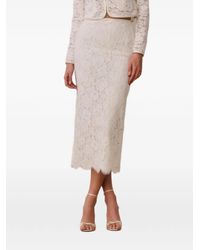 LoveShackFancy - Ilse Lace Scalloped-Edge Midi Skirts - Lyst