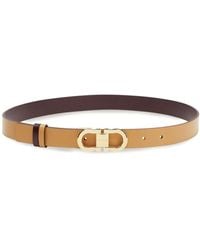 Ferragamo - Brown Gancini Reversible Leather Belt - Lyst