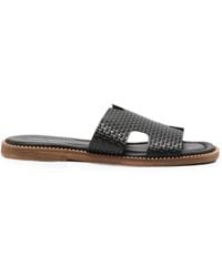 SERGIO MORETTI FIRENZE - Woven Leather Sandals - Lyst