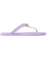 Versace - Alia Rubber Flat Sandals - Lyst