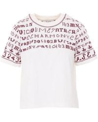 Sea - Embroidered Knit T-Shirt - Lyst