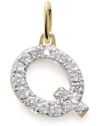 Monica Vinader - 14Kt Initial Q Diamond Pendant - Lyst