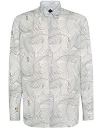 Billionaire - Leaf-print Linen Shirt - Lyst