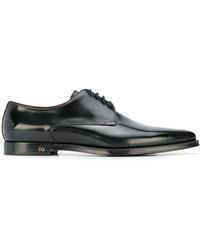 Dolce & Gabbana Pointed Toe Lace-up Shoes - Black