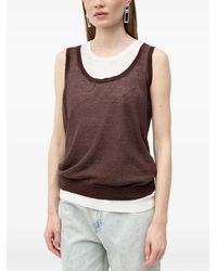 BOSS - Scoop-Neck Layered Top - Lyst