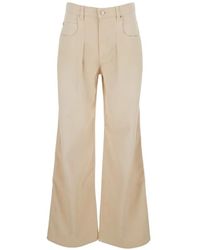 Isabel Marant - Pleated Flared Jeans - Lyst