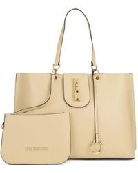 Love Moschino - Logo-Plaque Cothes-Peg-Detail Tote Bag - Lyst