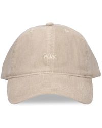 WOOD WOOD - Ww Corduroy Logo-Embroidered Baseball Cap - Lyst