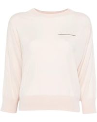 Peserico - Crystal-Embellishment Sweater - Lyst