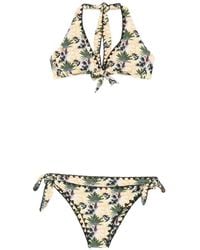 Anjuna - Bikini Con Cuello Halter Y Palmera Estampada - Lyst